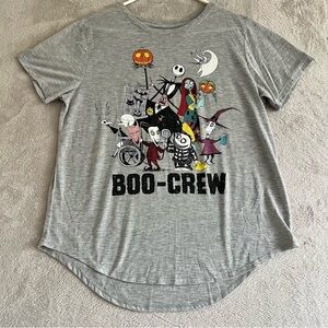 Disney‎ T-Shirt Women XXL (19) Tim Burton Nightmare Before Christmas Boo Crew